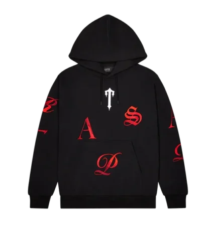 New SCRIPT HOODIE BLACK RED