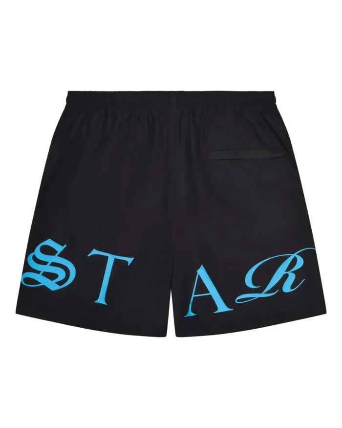 Script Shell Shorts – Black/Blue